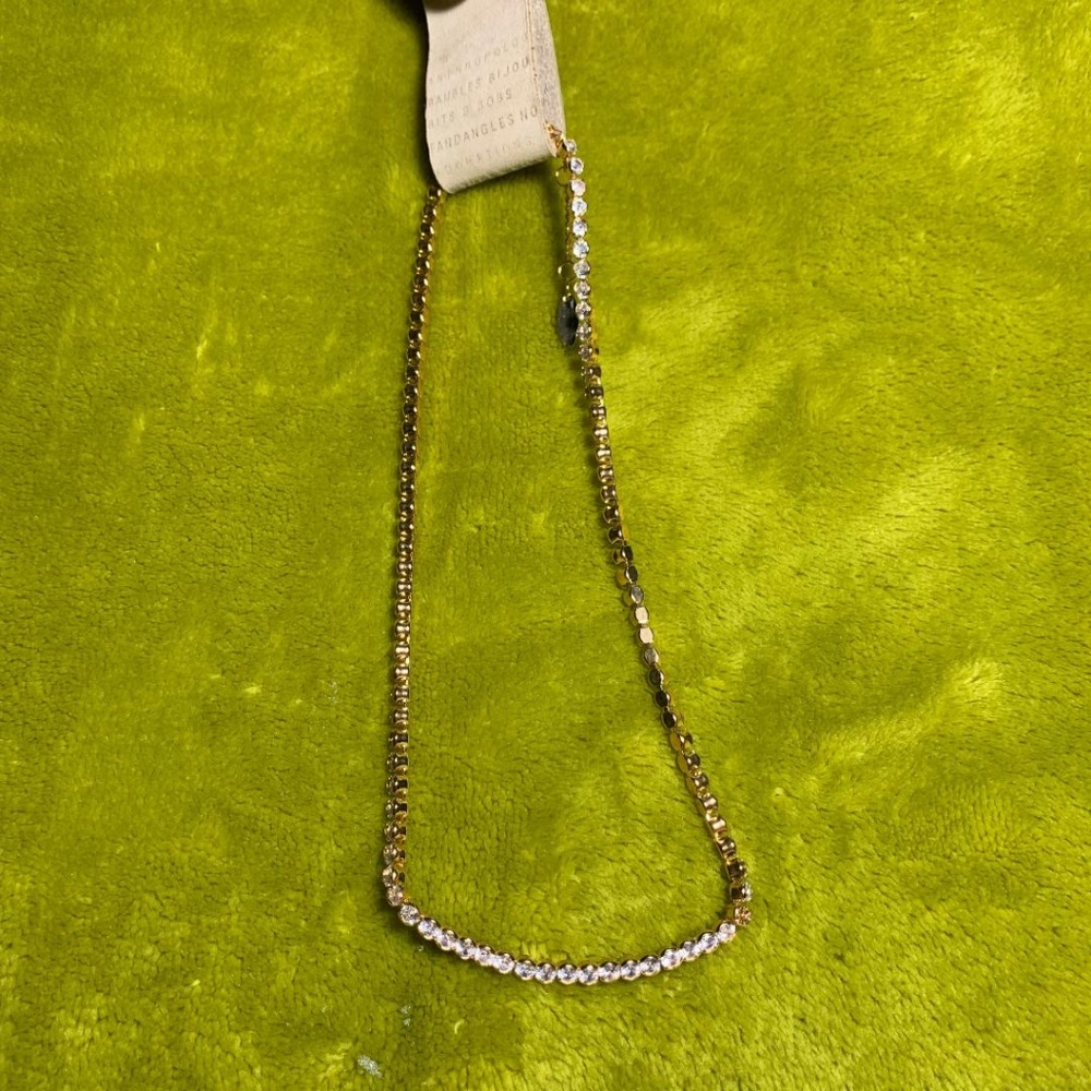 NWT Anthropologie Serefina Crystal Tennis Necklace